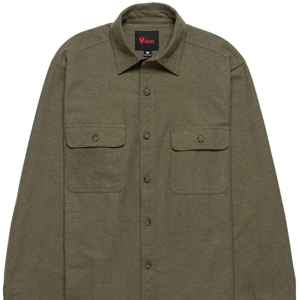 Green STOIC Heavyweight Chamois Shacket